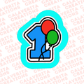 Number 1 Balloons Cookie Cutter #242