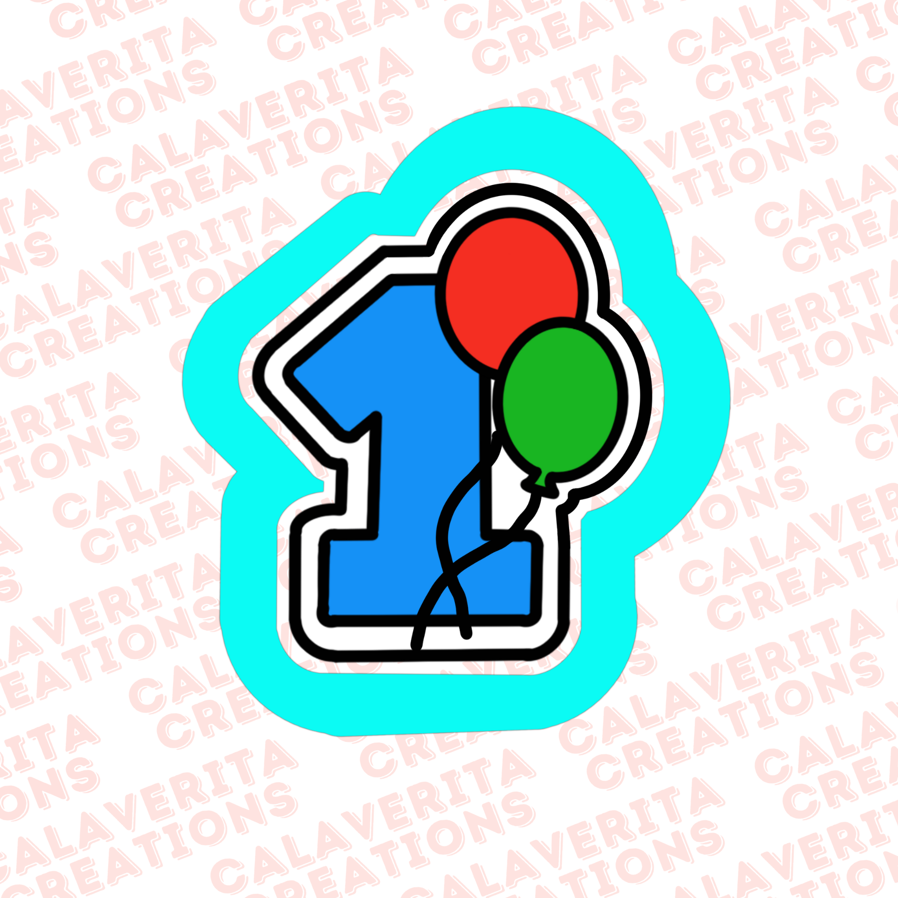 Number 1 Balloons Cookie Cutter #242