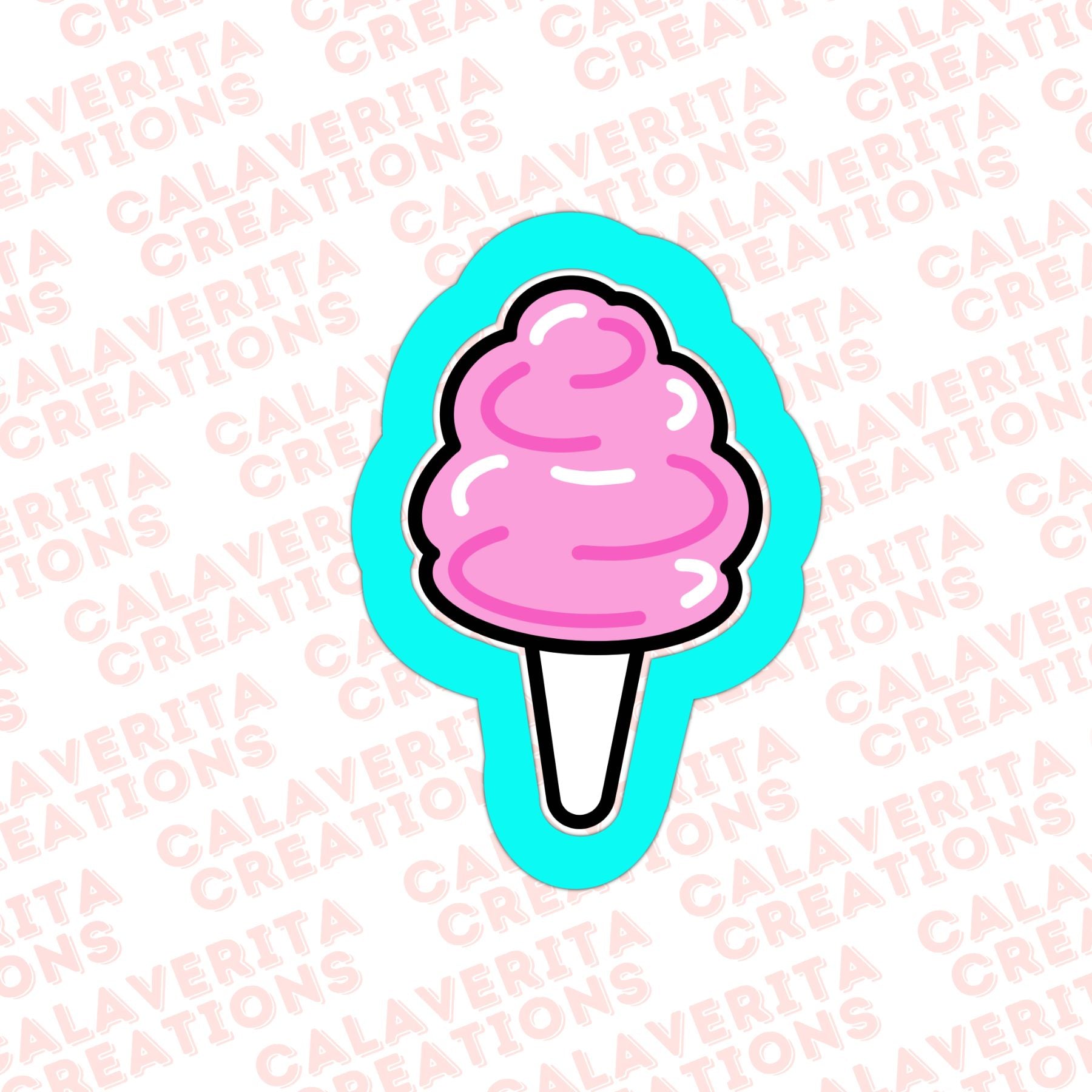Cotton Candy Cookie Cutter – Carnival Theme – 3 Sizes | STL & PDF