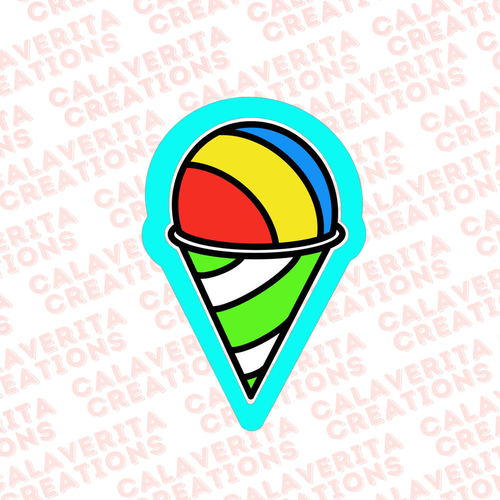 Snow Cone Cookie Cutter – Carnival Theme – 3 Sizes | STL & PDF